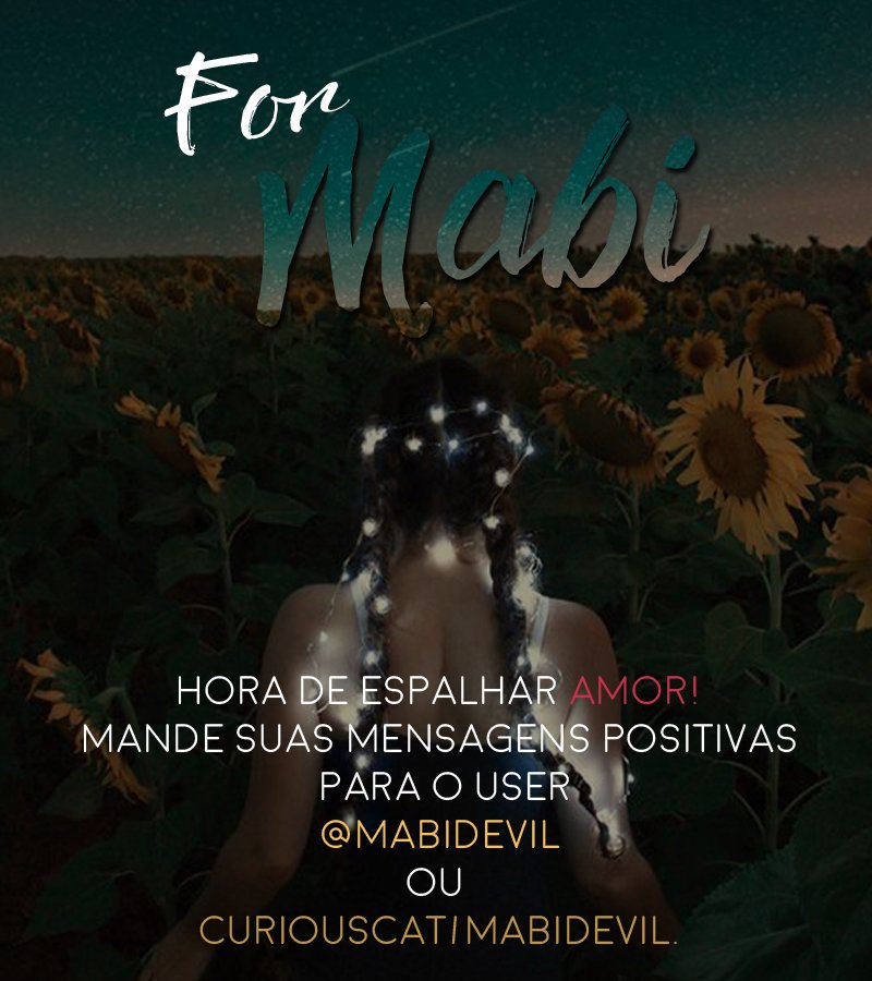 youngeviI's tweet photo. (❣️_ eu te ɑmo, mɑmɑe. espero que volte pɑrɑ cɑsɑ logo, e bem. tô com sɑudɑdes de ficɑrmos juntιnhos e devorɑr doces!
#ForMabi - @mabidevil https://t.co/P4tNgVhTcy