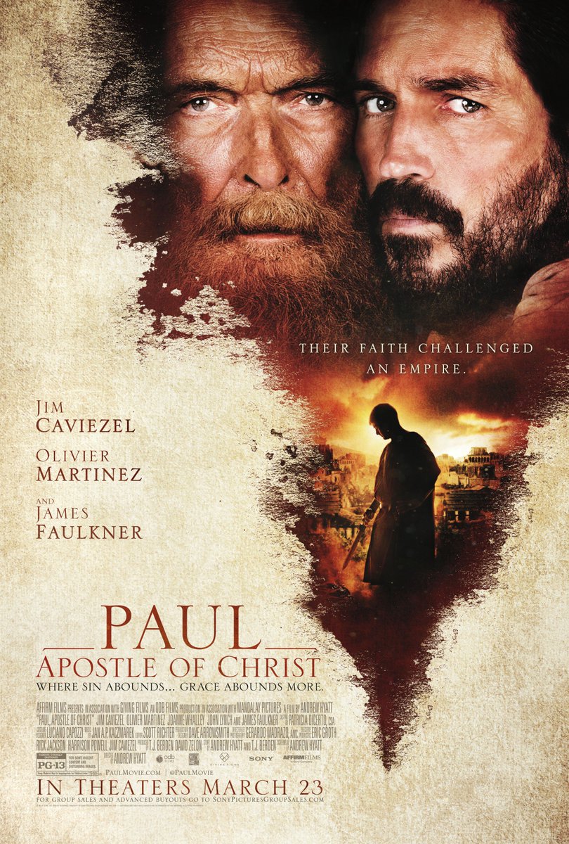 PaulMovie's tweet photo. Their faith challenged an empire. See Paul, Apostle of Christ Movie in theaters March 23! https://t.co/DPZssM39DY