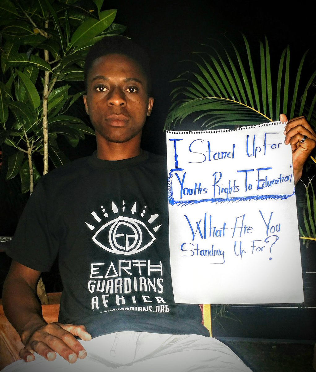 #StandUpForYouthsRightsToEducatiom
#EarthGuardians&amp;
#EarthGuardiansAfrica 
We all need to stand Up For Something!!!