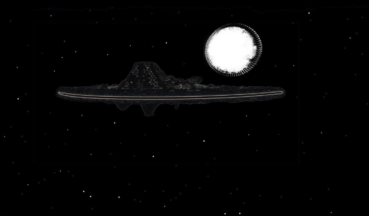 Cpt_KaBooom's tweet photo. @RobBigdog8111 @StargateNow @stargatecommand @BaronDestructo @amandatapping @dhewlett @robertcarlyle_ @SGFansUnited @MGM_Studios I had the same thought last night, so I jumped on the couch with my laptop and started to paint. But how do you bring the Destiny back home? Here is my way of solution. Not very successful, but was fun. https://t.co/QLkFMX8Kk4