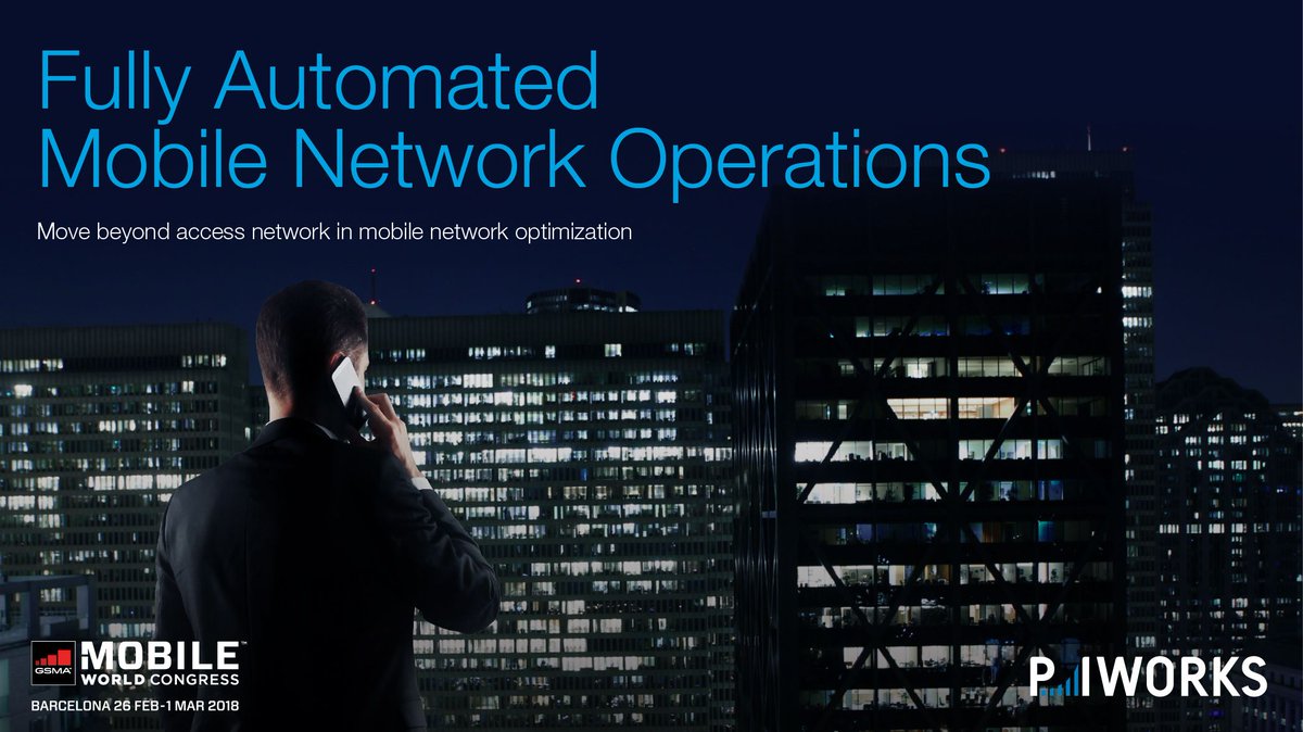 piworks's tweet image. Visit #piworks booth at #MWC2018 Barcelona and learn more about our vision of end to end mobile network orchestration buff.ly/2EIar4w