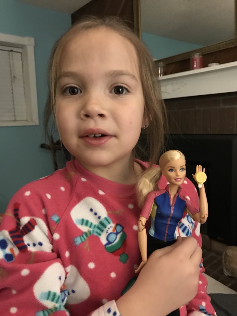 hblove03's tweet photo. Me: Where did you learn how to use clay so Barbie can hold things? A: YouTube. #genalphakids Everything they ever need to know is on YouTube lol! She also wants my Twitter peeps to know she wants to be a toy inventor. #girlscreate https://t.co/zw0yMK0T5M
