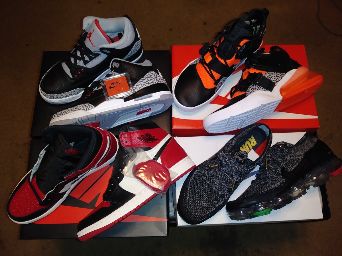 lupe_shoeasco's tweet photo. Did a little shopping this year
#cement3s #jumpan23 #nike #jordanbrand #jumpman #Vapormax #sneakerhead #sneakers #shoegame # #kicksonfire #solecollector #AirForce270 #BredToe1s #BHM https://t.co/DDk3q6fT93