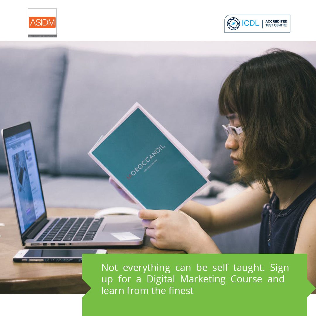 Official_ASIDM's tweet photo. Not everything can be self-taught. Sign up for a Digital Marketing Course and learn from the finest. For more info. call us @ 9711-199-558 or visit https://t.co/V4yrZxeMpq
#MondayMotivaton #ASIDM #DigitalMarketing https://t.co/BTwtm8clMT