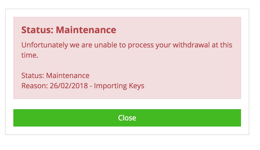 TeaLightW8Loss's tweet photo. @Cryptopia_NZ Alan says the ZCL issue is fixed - it isn't! With 2 days to go, and a 5k per day limit. Please tell us your tech issue won't cost us our BTCP.#zcl #btcp #cryptopia https://t.co/b1fUPXcWuS