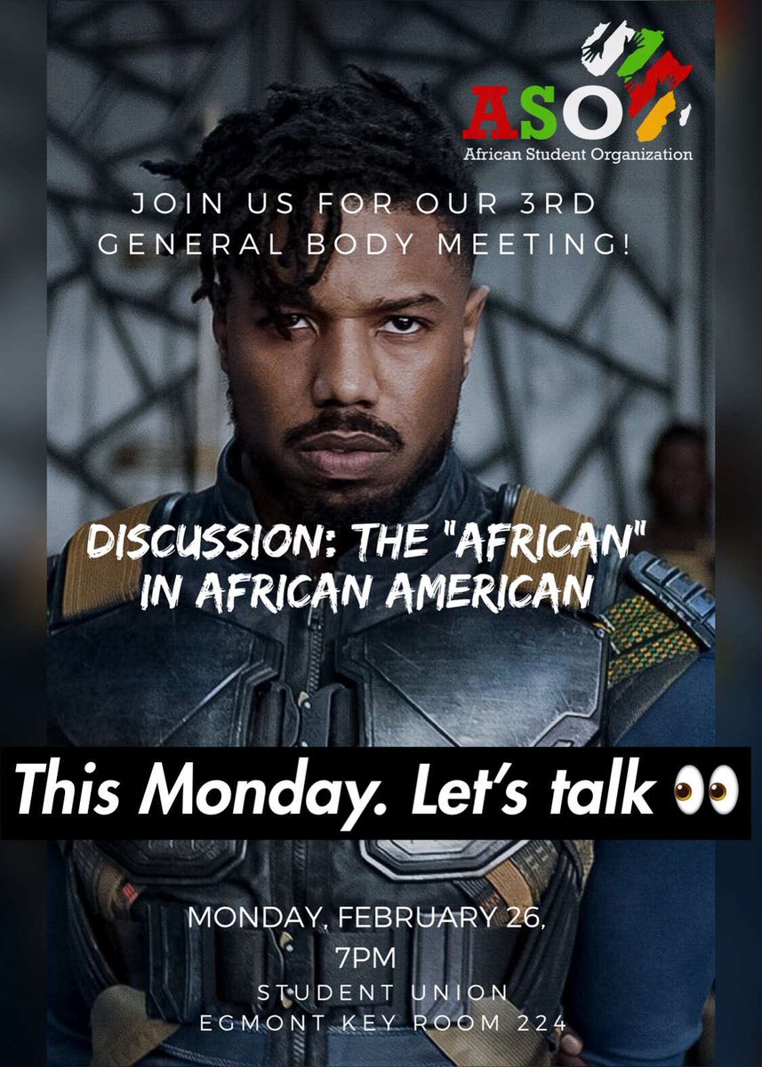 brinebennett's tweet photo. Tomorrow in the SU 224 @7pm #UCF #BlackUCF #UCF21 #UCF20 #UCF19 #UCF18 https://t.co/yiComXFBUa