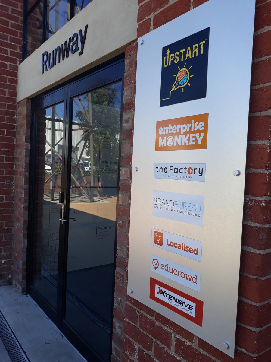 And the signs are up...just in time for our party with the @RunwayGeelong crew tomorrow night! 😎🤙🍾🍻 #geelong #entrepreneurs