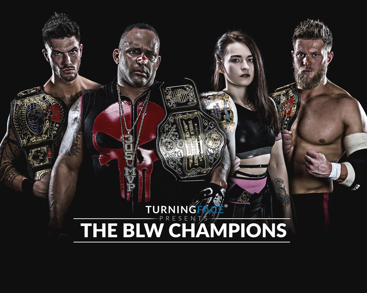 thatjimmaitland's tweet photo. As #champion line-ups go, this one's pretty sick. #BLWReload was a superb show. New Tag champions, a brutal defence for the reigning women's champ and the vacated BLW Heavyweight championship finally lands in MVP's grasp after a 20 man heavyweight rumble https://t.co/7wnMIx9oNP https://t.co/yTeFTSzmpc