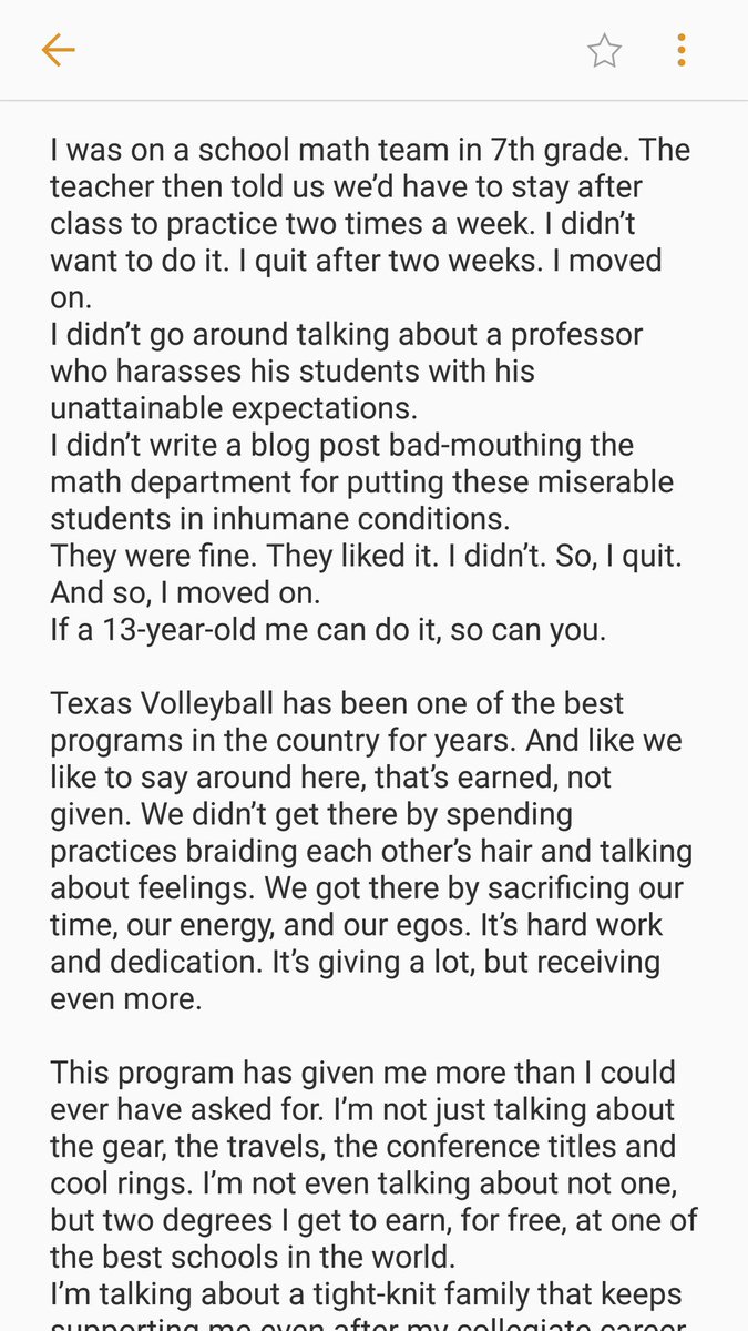 MirtaB_'s tweet photo. I came across some statements and blog posts about UT Volleyball recently and I apologize if this topic doesn’t interest you, but I have to share my thoughts. Peace and love 🤘 https://t.co/oaztlRRJ0Z