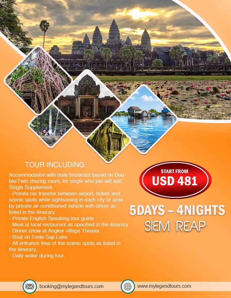 CambodiaLT's tweet image. Find the lowest price on any #Vacation. Then Call: +855969333773, Click, Or Email. 
Beat my Price! 👇
Click Here For Detail: mylegendtours.com/ANGKOR%20Panor…