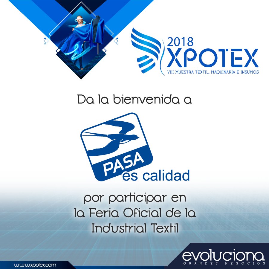 XpotexEcuador's tweet photo. Damos la bienvenida a https://t.co/IetOiyNcc4 por participar en la Feria Oficial de la Industria Textil #XPOTEX 2018.
Para más información sobre nuestro expositor ingrese a su 
sitio web: https://t.co/xVE0wYX7Jq

@capeipi_ec #Evoluciona #LaFeriOficialDelSectorTextil @CAPEIPI_ https://t.co/r7wojNNlmz