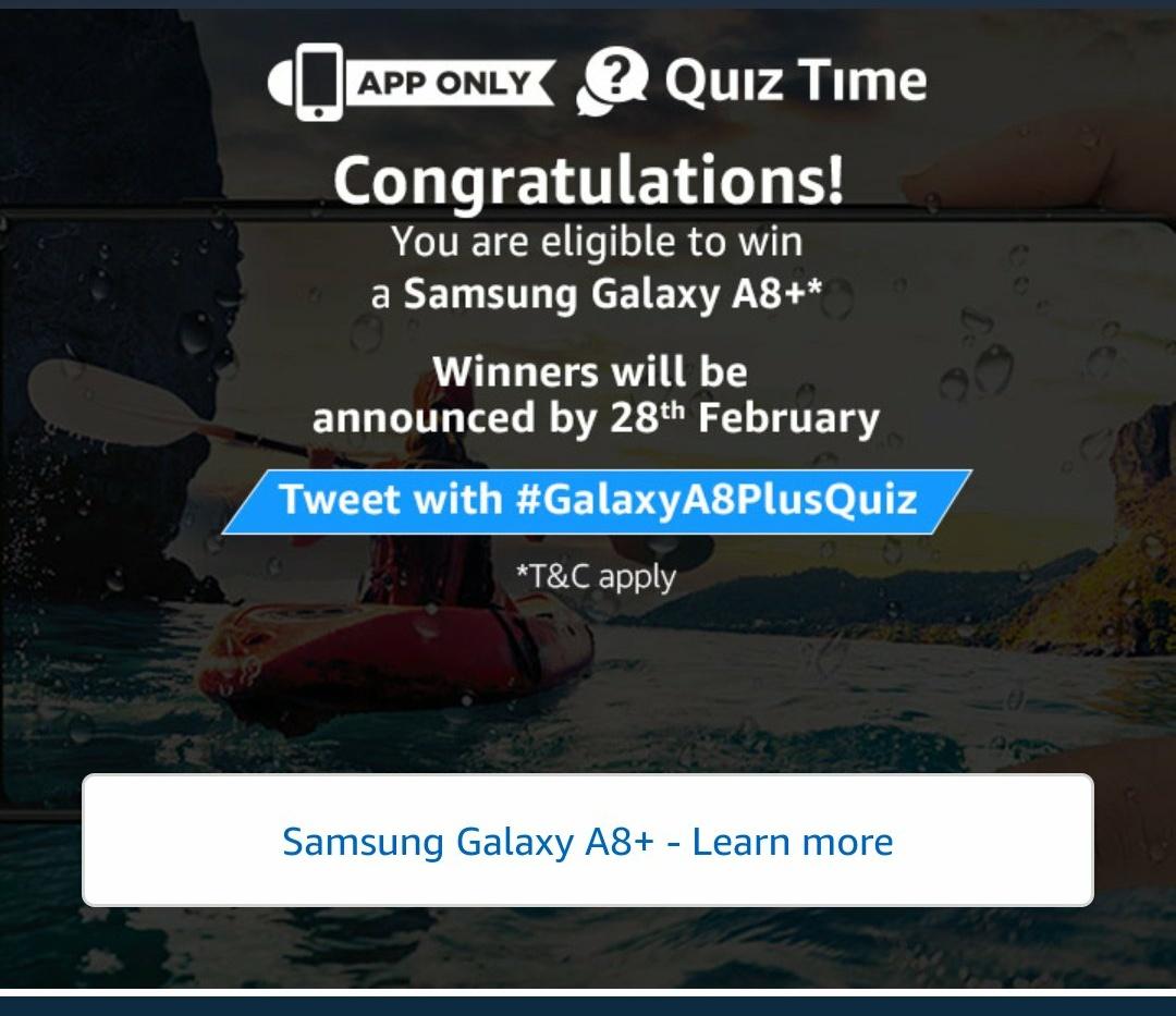 SatishJ31's tweet image. #GalaxyA8PlusQuiz