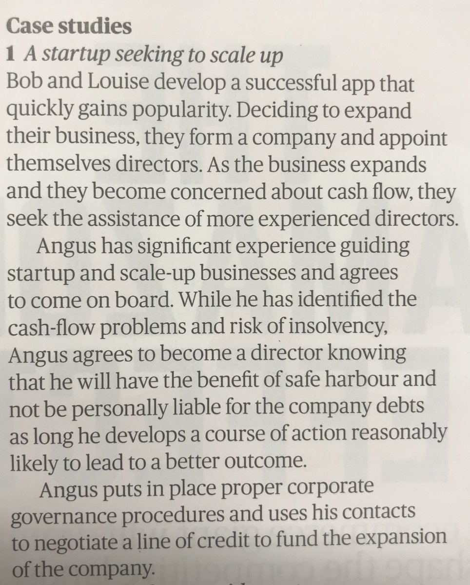 RafKB's tweet image. Useful illustration from @AICD of how the safe harbour provisions introduced last September might apply to directors of a #startup