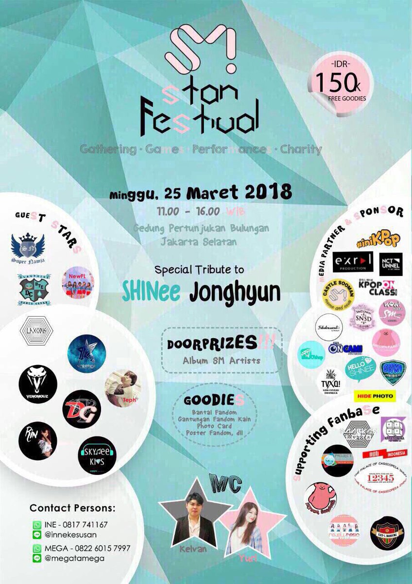 SHINeeForShawol's tweet image. SM STAN FESTIVAL 2018

❗50 Pendaftar pertama akan mendapatkan 3 buah kupon undian doorprize.
❗❗ 50 Pendaftar kedua akan mendapatkan 2 buah kupon undian doorprize.
❗❗❗Doorprize berupa 1 album fisik per group.

HAPPY with LOVE for HOPE 💕

#SMStanFestival2018 #SMSF #PSID