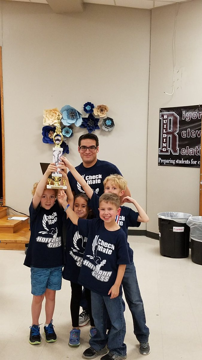 NISDHoffmann's tweet photo. Congratulations to Hoffmann Chess! The 3rd-5th grade team won 2nd place at Regionals and the primary team took 7th this weekend. #HoffmannInspired #CheckMate https://t.co/HA18BwcHh6