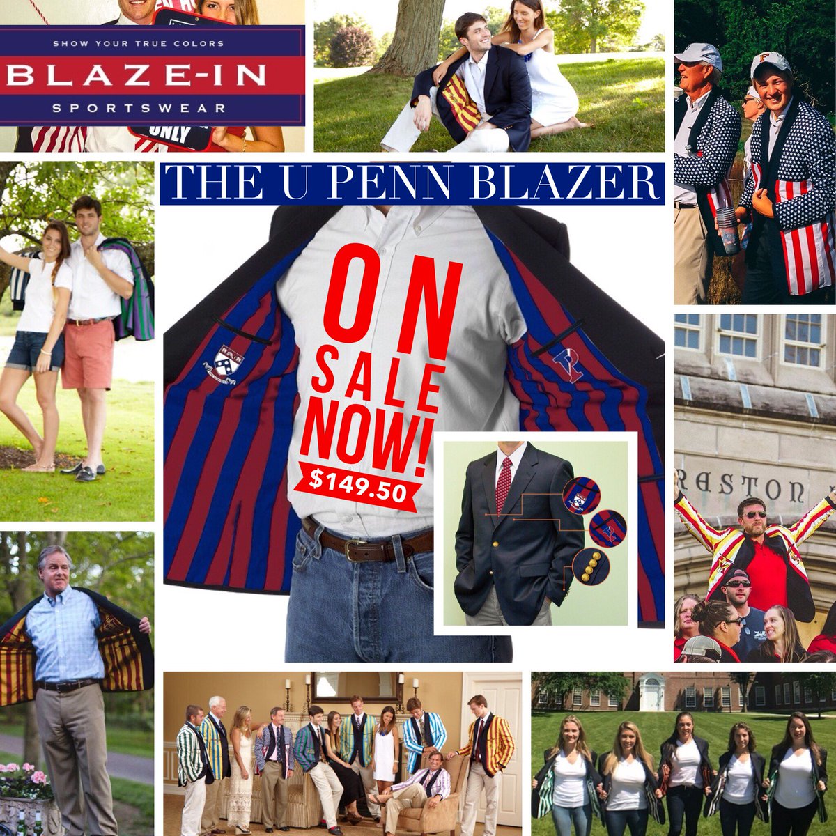 The U-Penn Blazer - On SALE NOW!!! Only $149.50!!! Wear your pride! bit.ly/2CjEguy <a href="/UniversityofP/">University of Penn</a> <a href="/Penn/">Penn</a> #UPenn #UPennQuakers #blazein