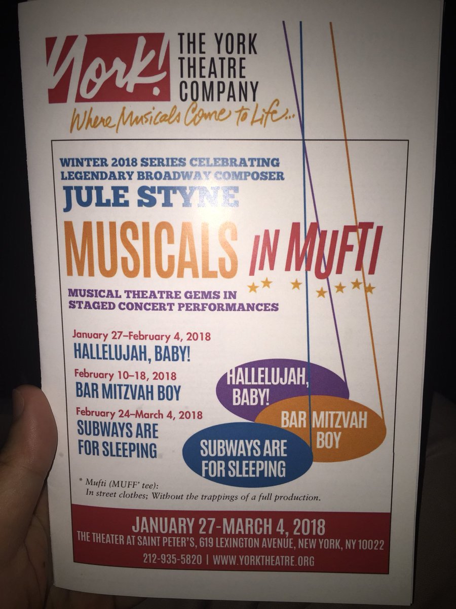 TheNYGalavant's tweet photo. Tonight’s impromptu, serendipitous #nycliving = @yorktheatrenyc #nyctheater premiere of the third installment of #musicalsinmufti 🙂💜 cc: @rmspiar @PataphysicalSci @davidlevy https://t.co/6IplMHsCHA