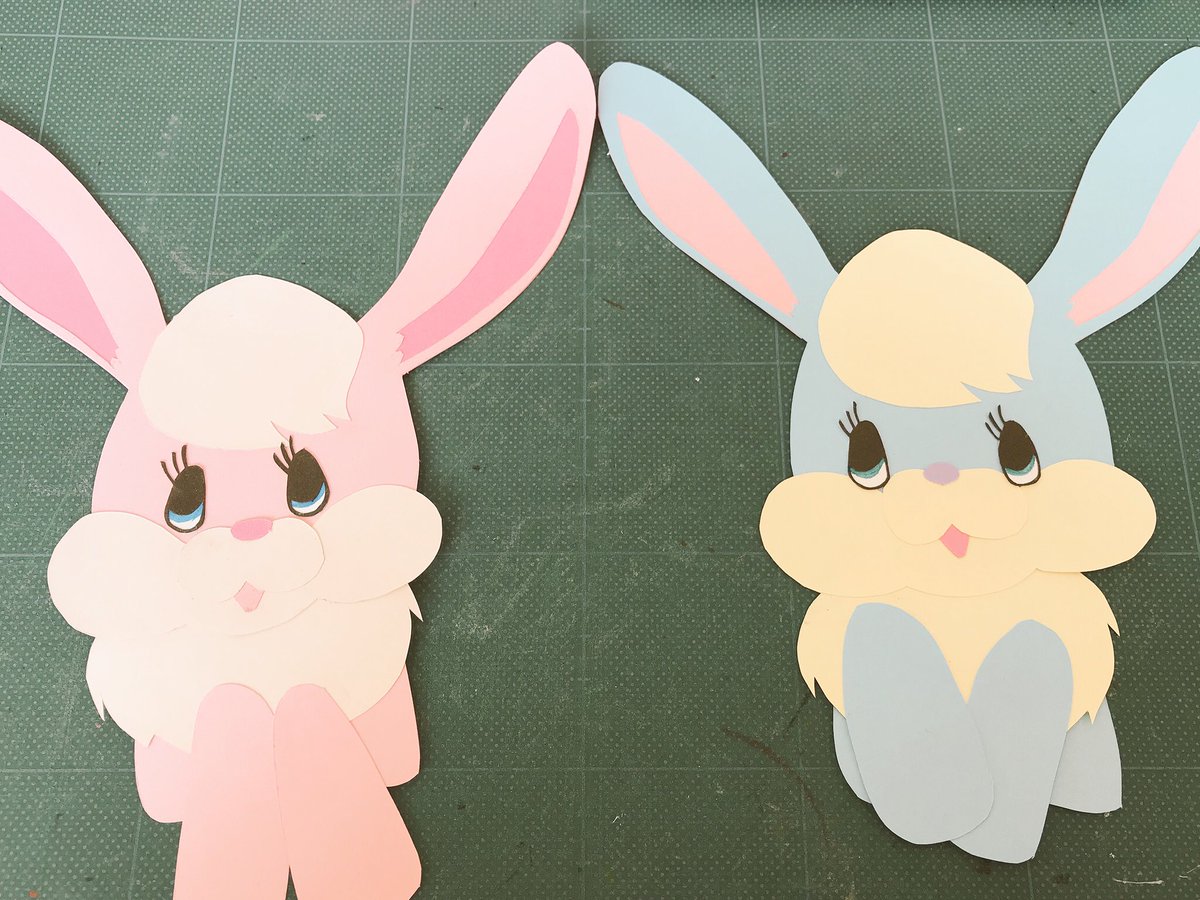 よしの على تويتر 今日は画用紙でホイップちゃん的なうさぎを作っている むずかしい
