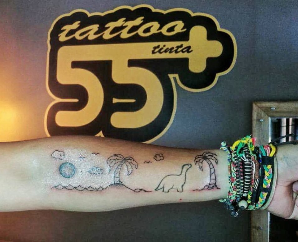 The land before time. His playful tat was done by Kelvin Magno at the La Union branch. Hit him up if you're in the neighborhood.
