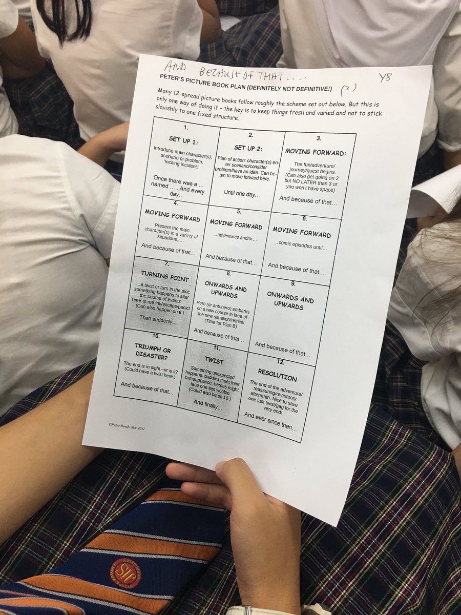 anEnglishWalker's tweet photo. @PeterBently sharing his picture book plan. @JISBrunei @LibraryatJIS Giving us all the skills to write, write, write.... #JISbookweek18 #visitingauthor #peterbently #JISbrunei #brunei https://t.co/stUGhrOwnB