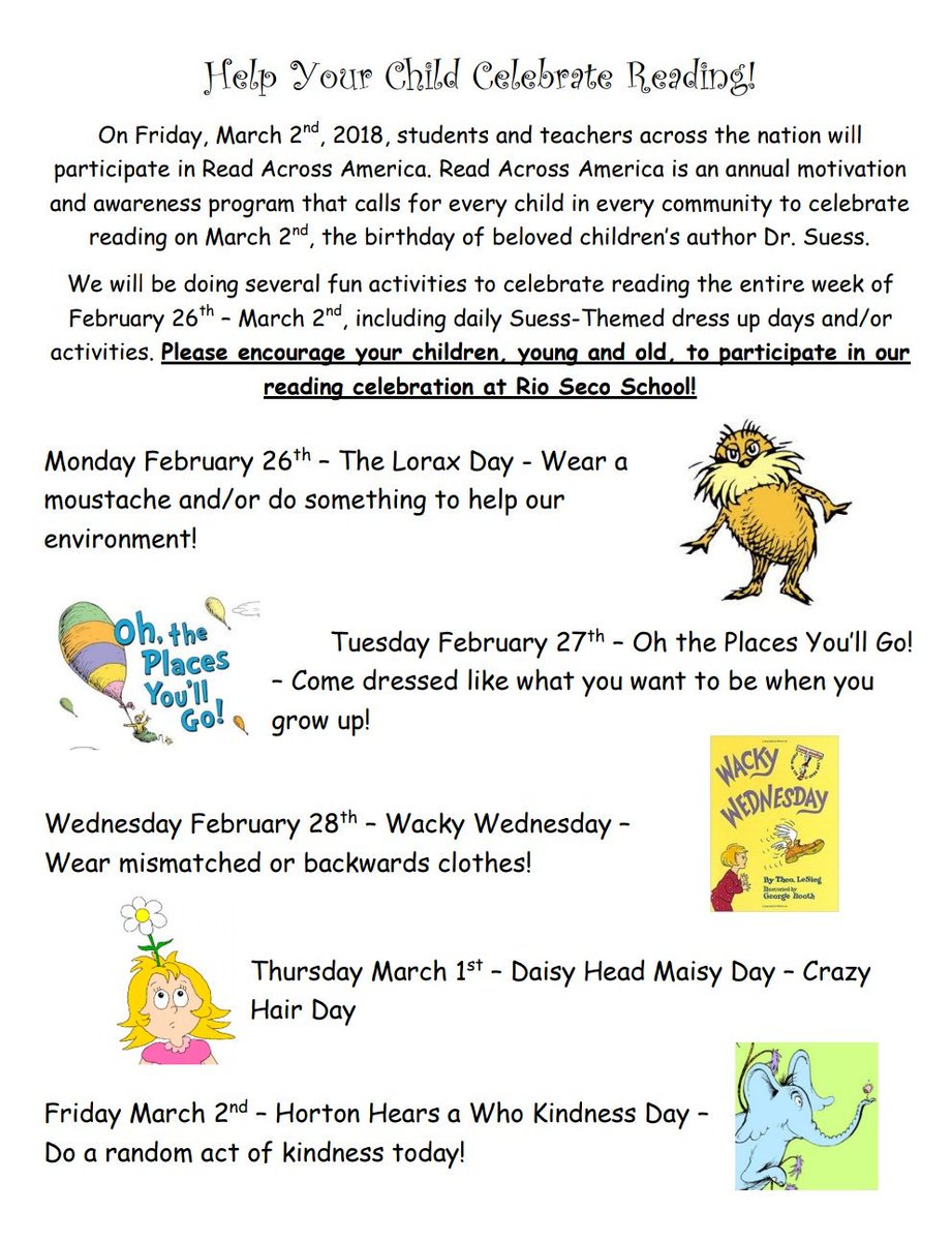 Don't forget to wear a moustache tomorrow and/or do something to help the envrionment for The Lorax Day tomorrow!! ☺ #readacrossamerica2018 #ILoveDrSuess <a href="/RioSecoSchool/">Rio Seco School</a> <a href="/SSDKristin/">Kristin Baranski, Ed.D</a>