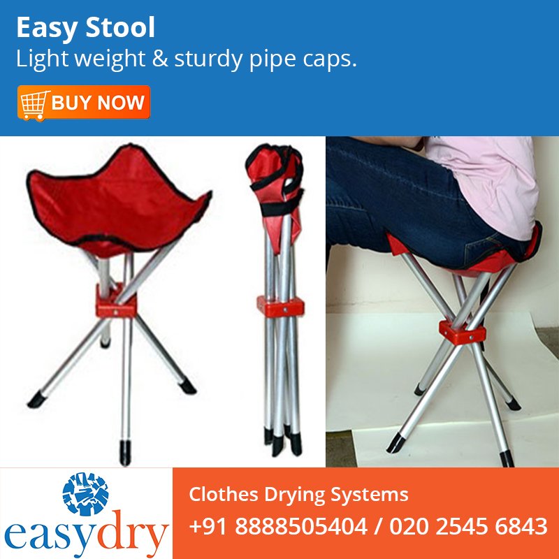 EasyDrySystems's tweet image. #EasyStool is easy to carry it in the car when on picnic or in the rucksack while on trek or in a hand bag. You can even carry it with you &amp;amp; use it if you have to stand in queues – No more tired legs! 
Buy from our online store easydrysystems.com/easy-stool.php
#OriginalEasyDry #EasyDry