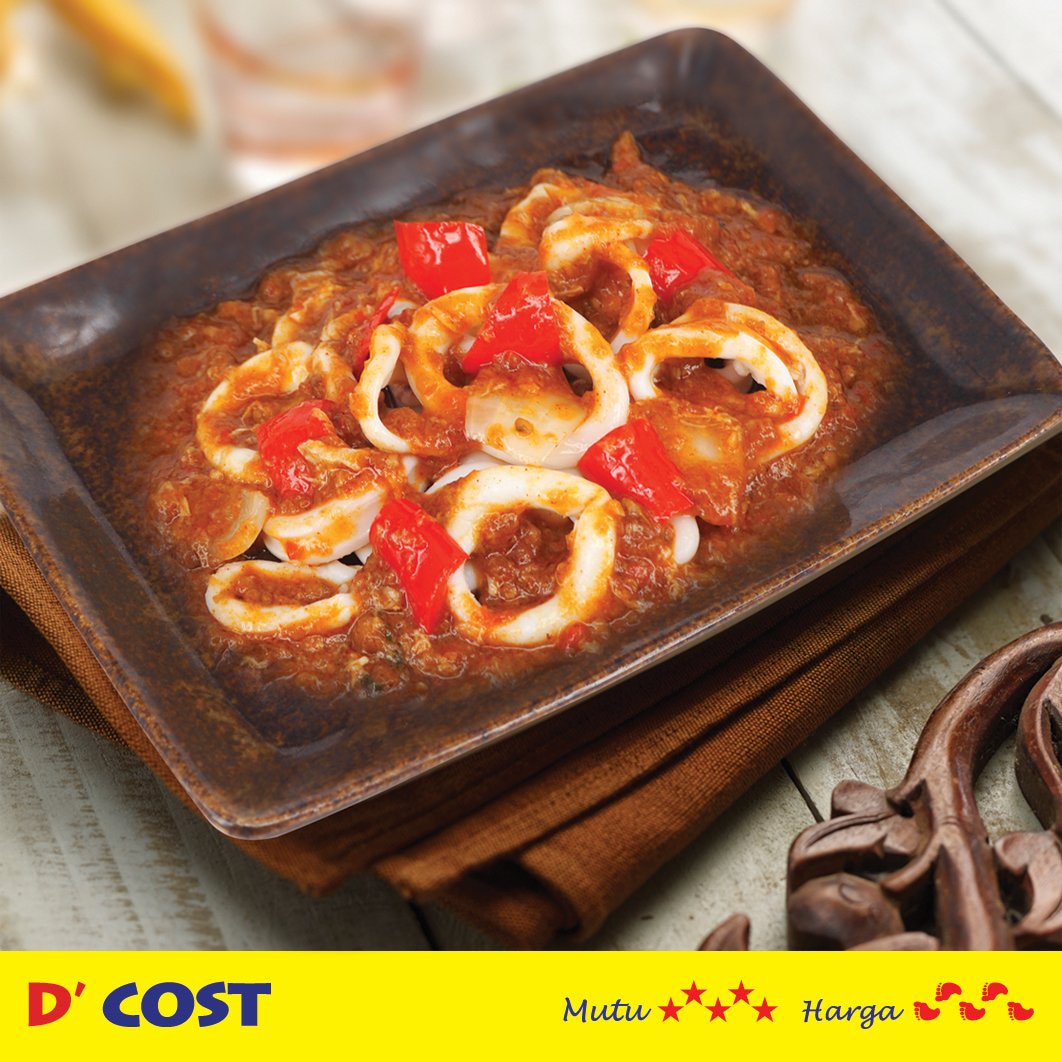 Daripada bingung mau makan siang apa dan dimana. Lebih baik langsung ke D'COST dan pilih Cumi Saus Padang. Nikmatnya pengen nambah teruss #dcost #dcostseafood #dcostvip #dcostvvip