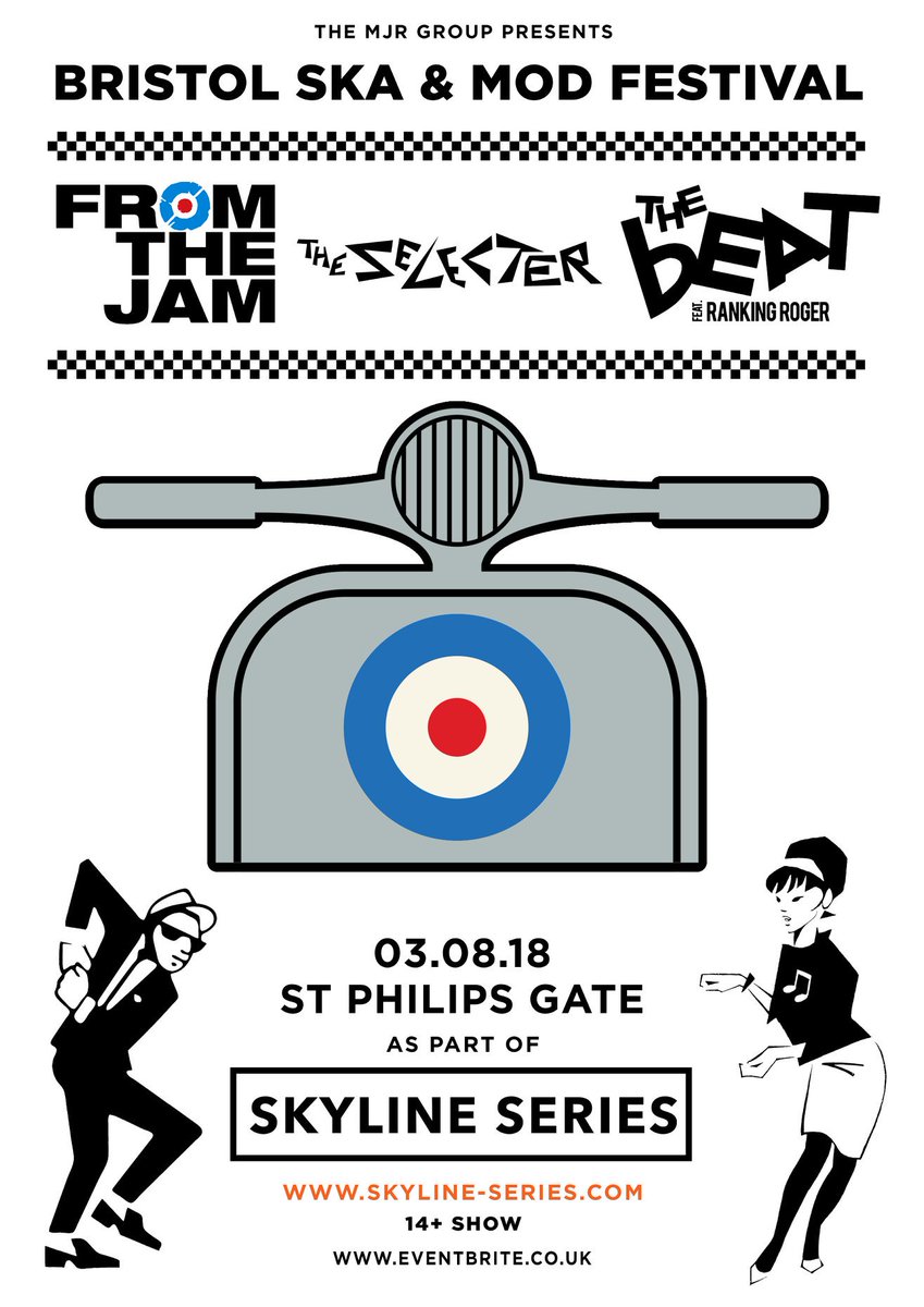 📢 ON SALE NOW! @FromTheJamJar @TheSelecter and @TheBeat to #Bristol as part of #SkylineSeries this August! TICKETS: ➡️ bristolskamod.eventbrite.co.uk All tickets to From the Jam's Bierkeller show will be honoured here.