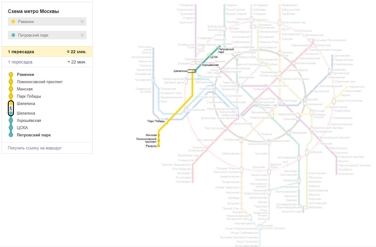 метро ломоносовский проспект на карте москвы