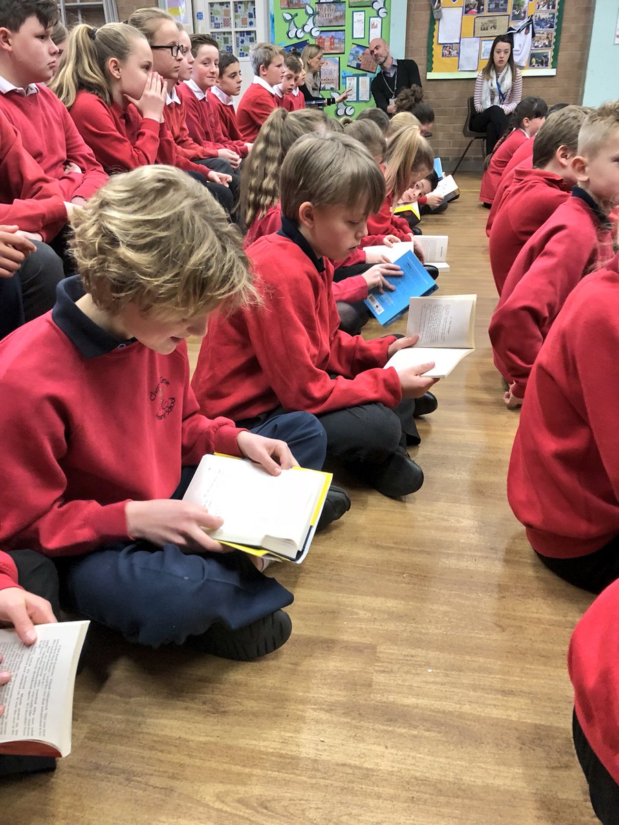 CherryGrovePS's tweet image. We are starting the term as we mean to go on! #readingassembly @WorldBookDayUK @Booktrust @booksfortopics @Literacy_Trust