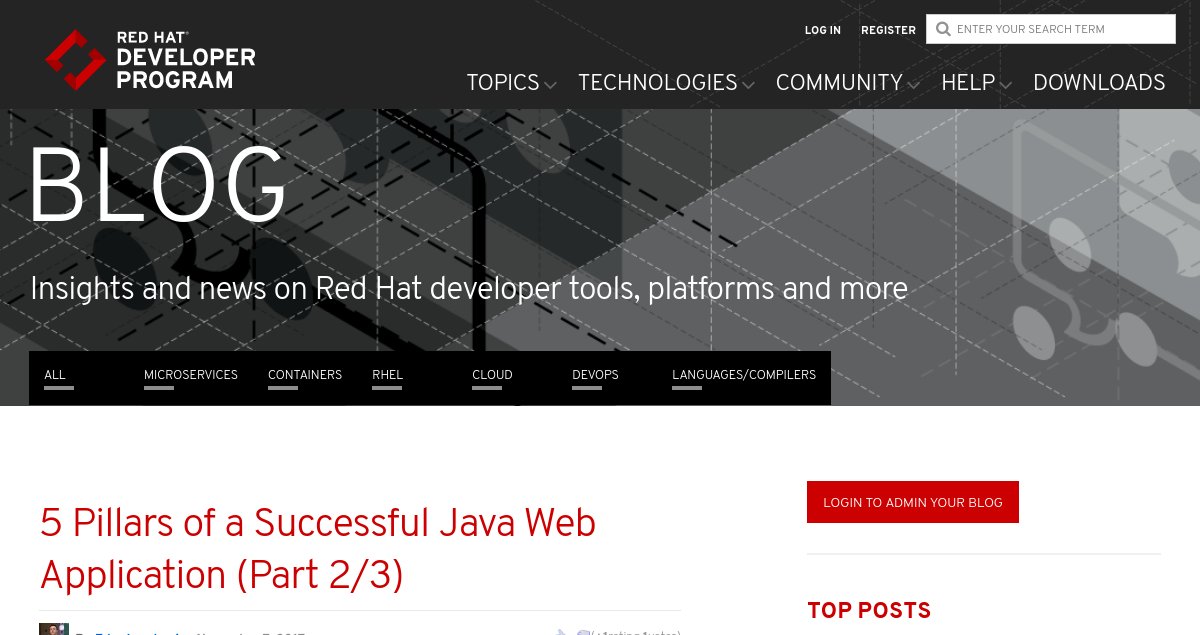 5 Pillars of a Successful #Java Web Application - Part 2/3 buff.ly/2oqFxaI #webdev #webdevelopment #JavaEE #Programming #coding