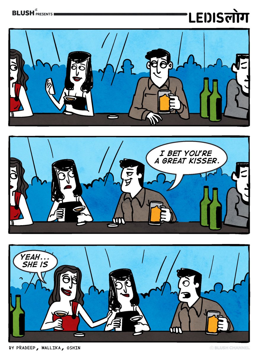 Blush_Channel's tweet photo. #LedisLog | Strip 15 - Bar Bar dekho.
#Comics #ComicStrip #Illustration https://t.co/kCh8g6CpqT