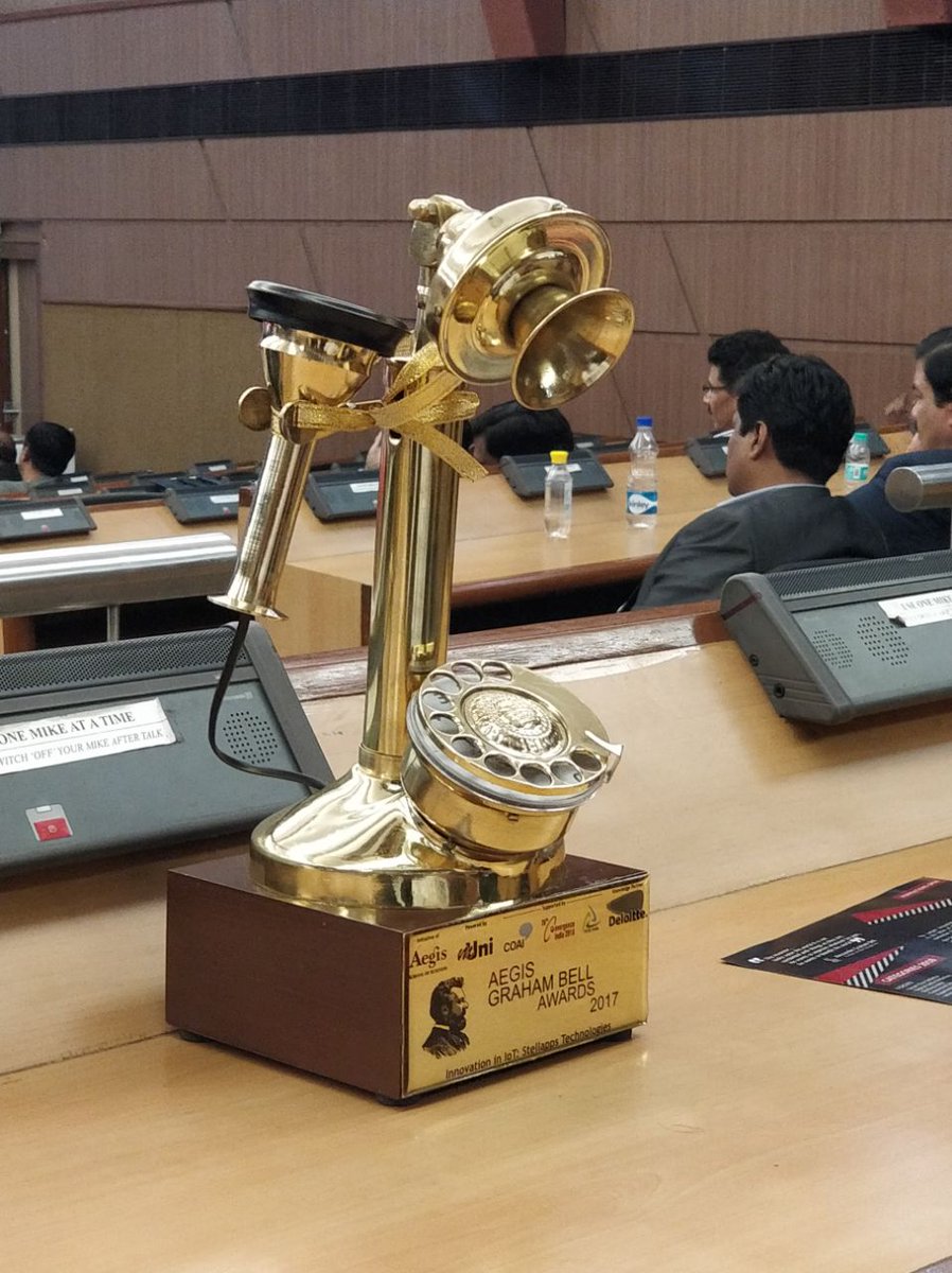 stellapps's tweet photo. Stellapps was adjudged as winner(along with IBM ) for Innovation in IoT at the 8th Edition of Aegis Graham Bell Awards 2017 organized on 23rd Feb 2018.
https://t.co/mrWIgC4w1I
https://t.co/ObpYIxcz8h
#Stellapps #AGBA2017 #InnovationinIoT #StellappsTechnologiesPrivateLimited https://t.co/MkBJGUIcZM