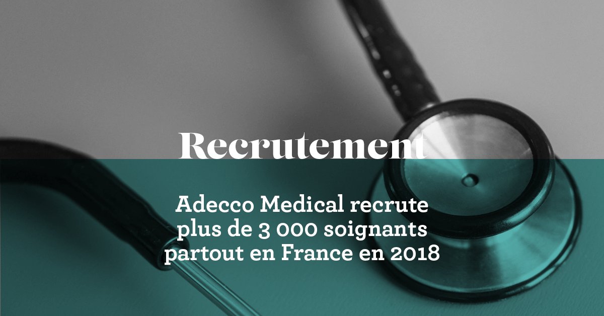 500 postes en CDI, 500 postes en CDD et 2 000 postes en intérim sont à pourvoir chez <a href="/AdeccoMedical/">Adecco Medical</a>, acteur majeur de la gestion des ressources humaines pour les professionnels de la santé : groupe-adecco.fr/articles/adecc… #Santé #Emploi