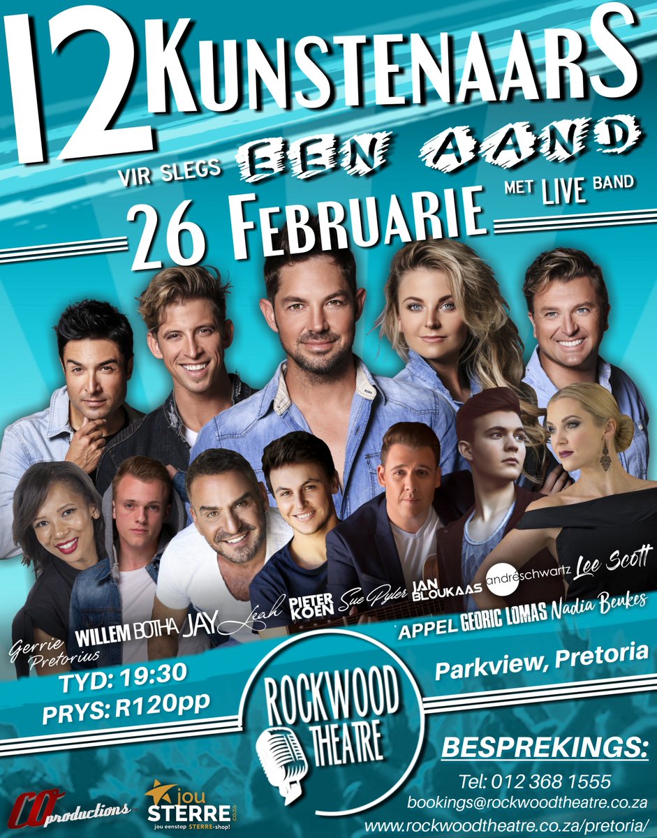 Ons het sopas 'n ekstra 30 sitplekke beskikbaar gemaak. So as jy nie kon plek kry nie kan jy nou aanlyn bespreek of skakel die venue. Sien jou vanaand!