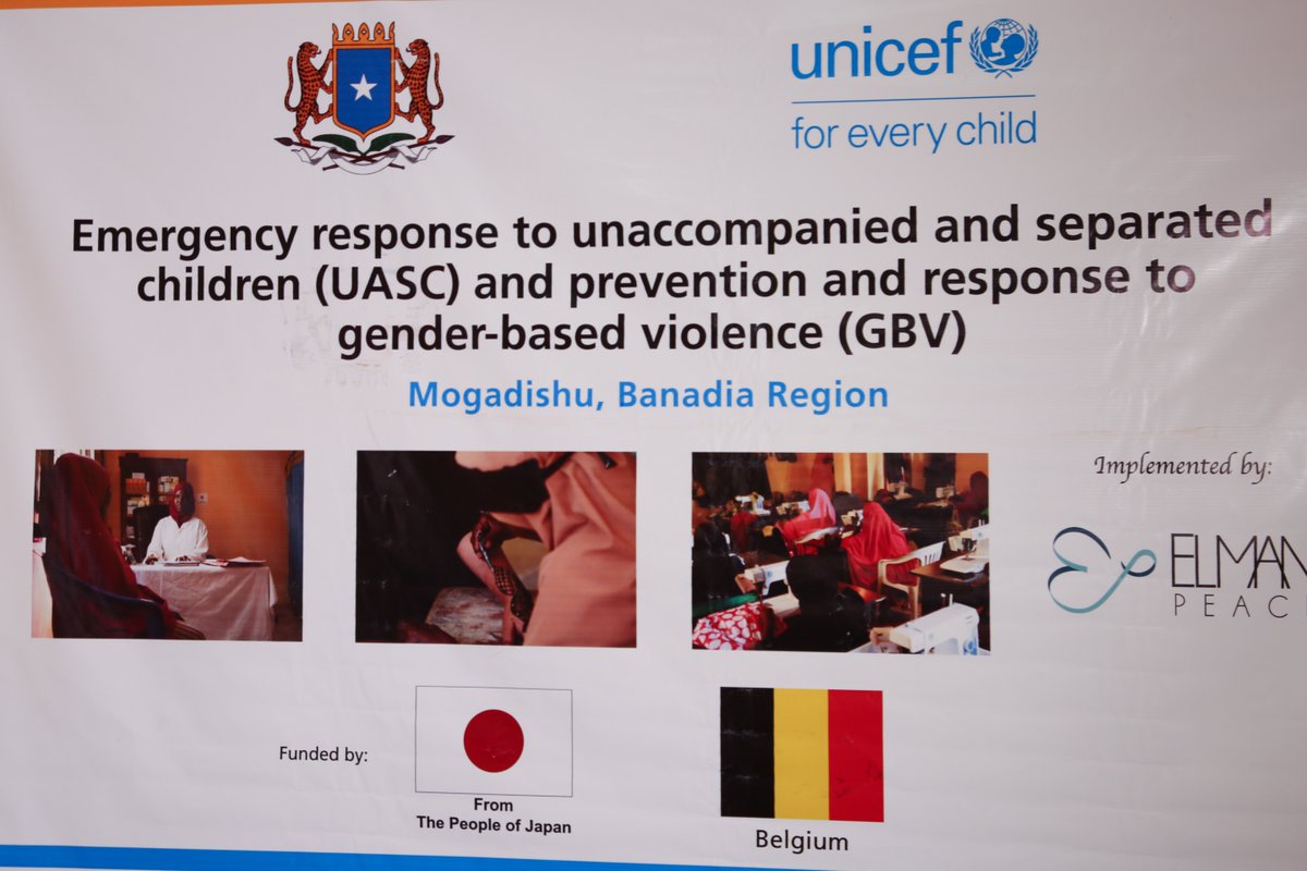 unicefsomalia's tweet photo. Vocational training for survivors of gender-based violence @ElmanPeaceHRC. Thanks to the generous funds from @JapanGov and @BelgiumMFA, women and girls like these are able to access vital services and a chance at a better life. https://t.co/RTvX7mMzuD