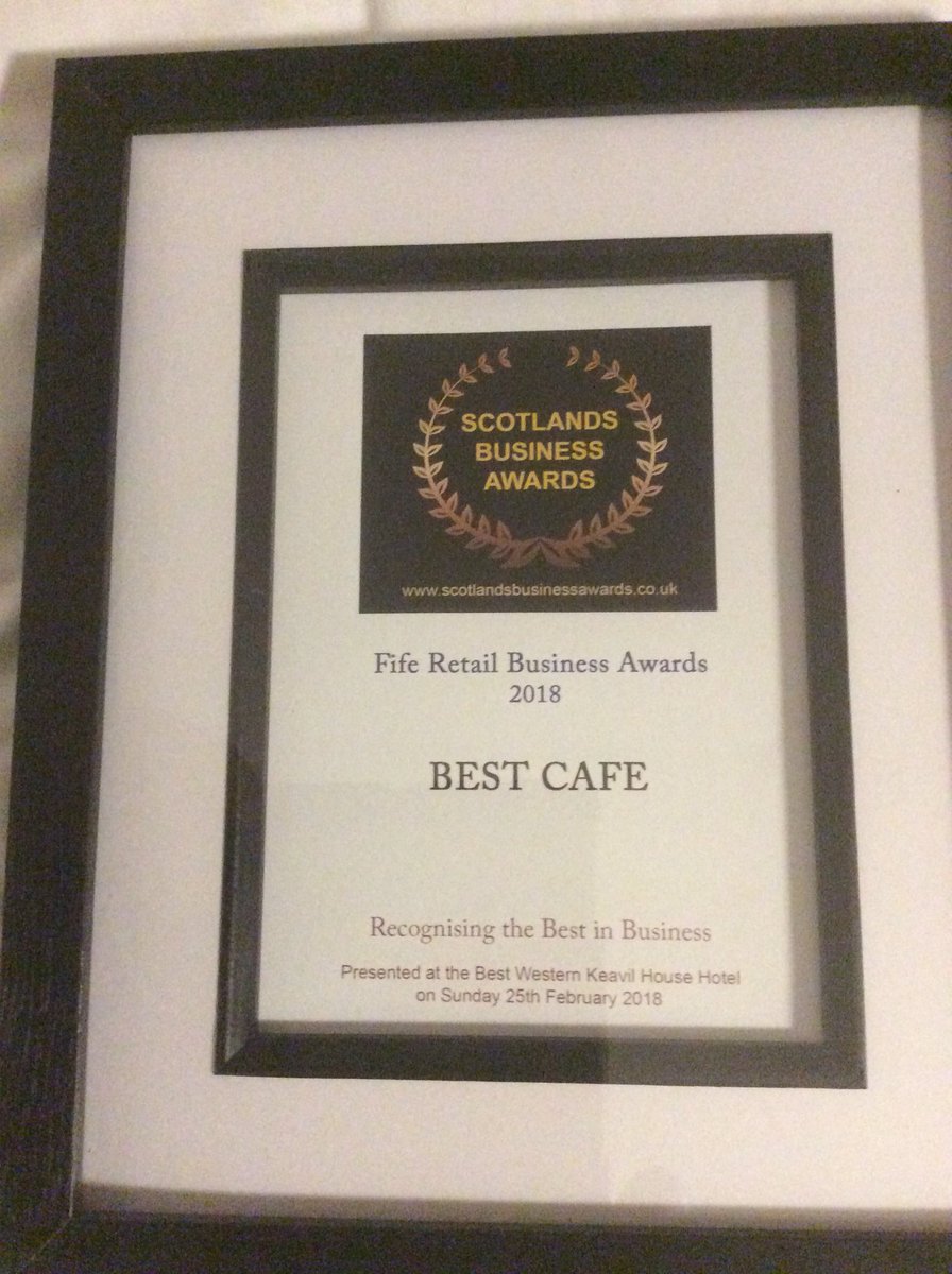 We did it! Waking up as owners of best cafe in Fife, what a feeling. Thanks to everyone who voted for us #scotlandsbusinessawards