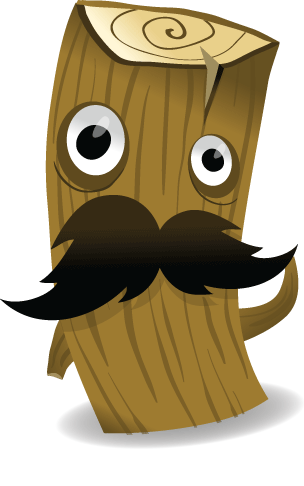A log with eyes and a beard (stash)