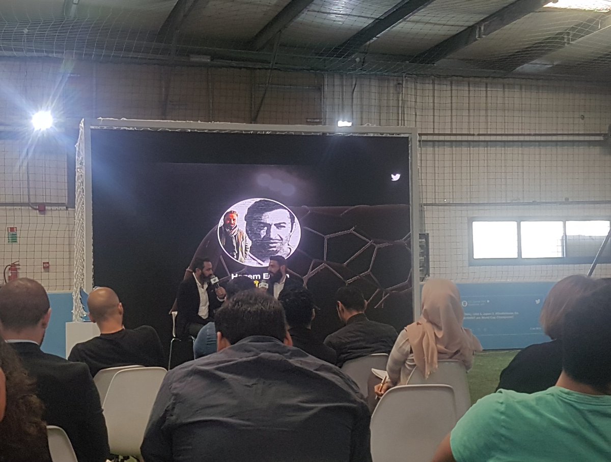 Saadnahas's tweet photo. Hazem Emam @14 speaking at Twitter event about his passion for football #LetsGoFootball https://t.co/mYFNYME6wU