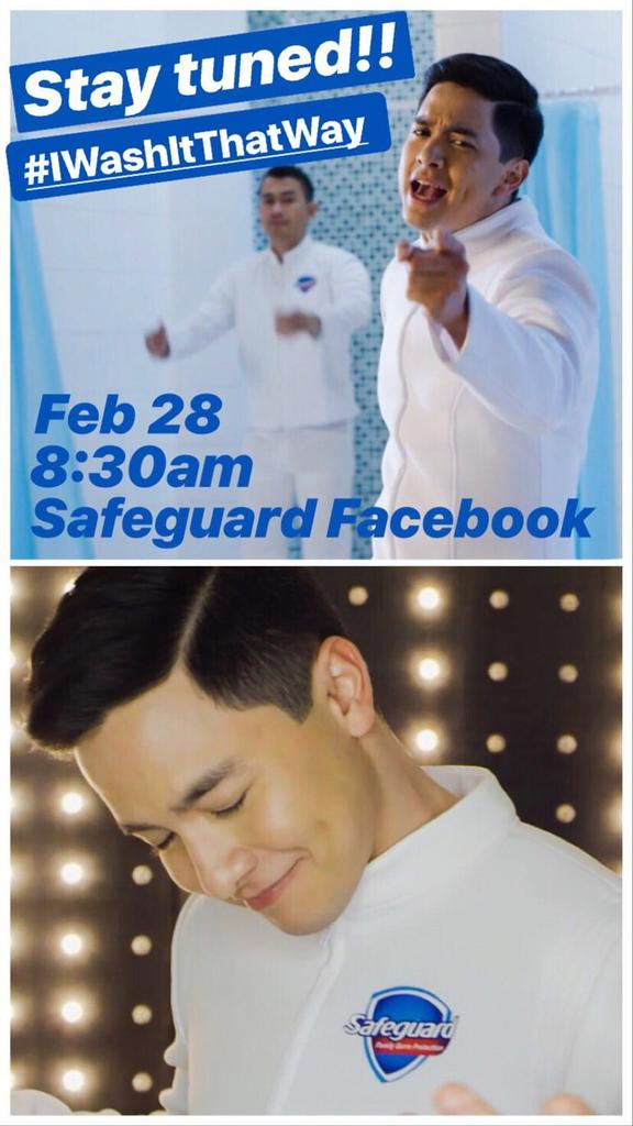 ALDENaticsBCL's tweet photo. Alden Richards for Safeguard this coming February  28, 2018 @8:30am abang abang lang po sa Facebook page mismo ng safeguard. @aldenrichards02 

#IWashItThatWay https://t.co/gbm9xHGKNG