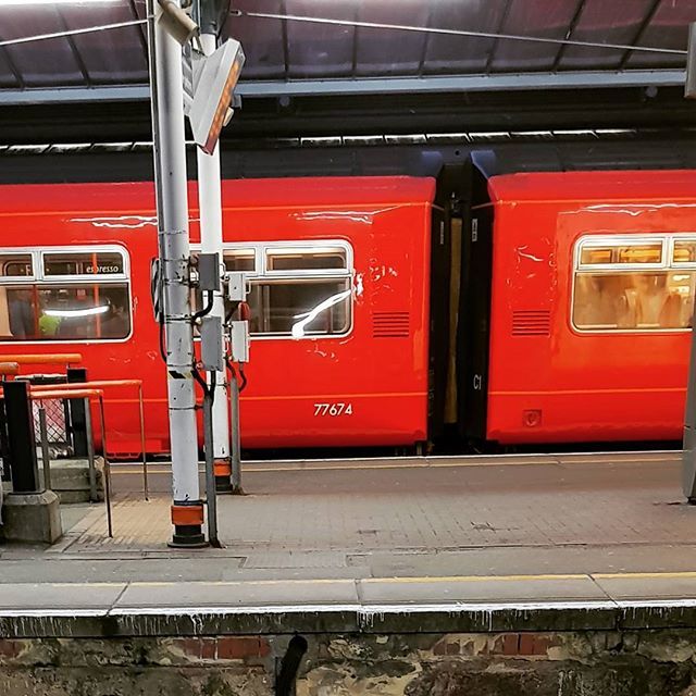 simonahamblet's tweet photo. It's snowing! And since I can't seem to capture the gorgeous snowflakes,  you will just have to believe me that there are ❄❄❄ in this picture. 
Trains are pretty cool too though, right?

#loveMondays #trainphoto #Guildfordstation #Londonbaby #snowfla… https://t.co/8ZHzUhY9b7 https://t.co/R5WDob3O4G