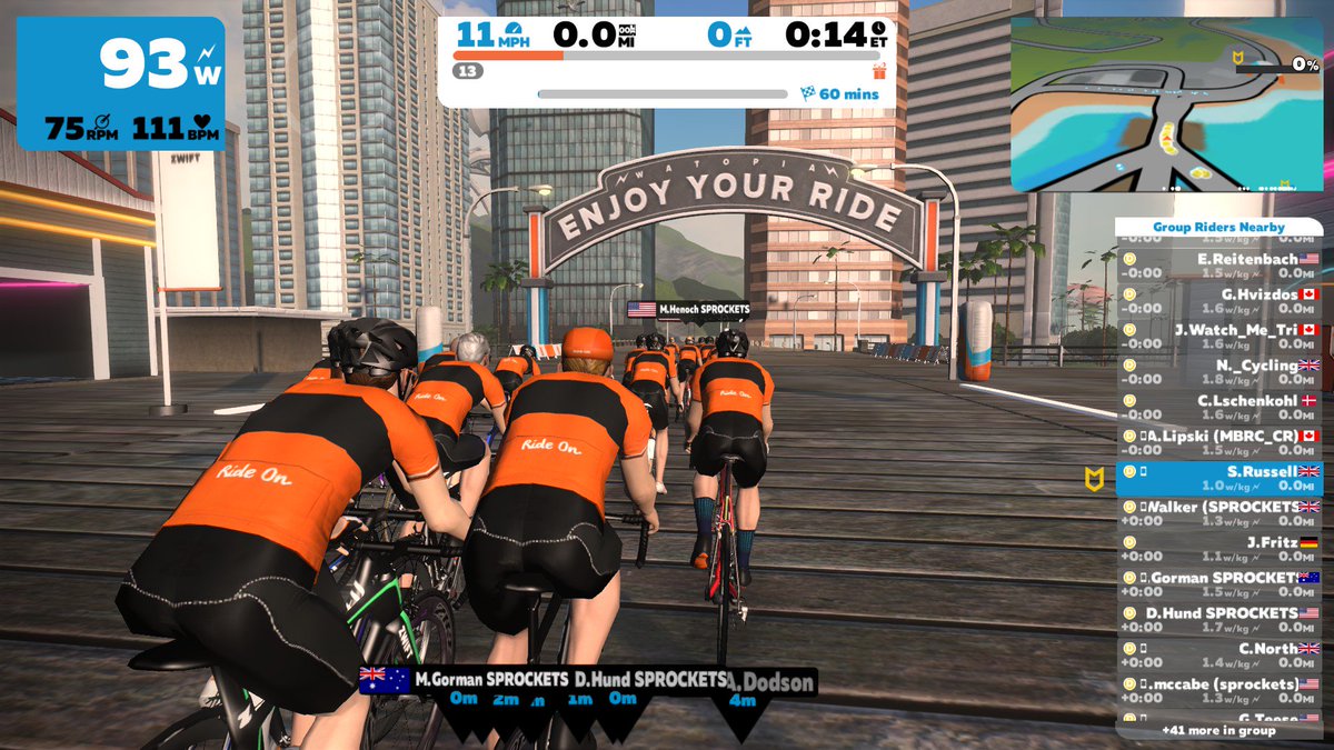 sprocketscycles's tweet photo. 53 riders joined us last night on our weekly Zwift ride. 

Better grouping last night as the majority kept with the beacon. 

Thanks to all who joined and see you all same time next week. 

#WeAreSprockets https://t.co/PA05xaVdcW