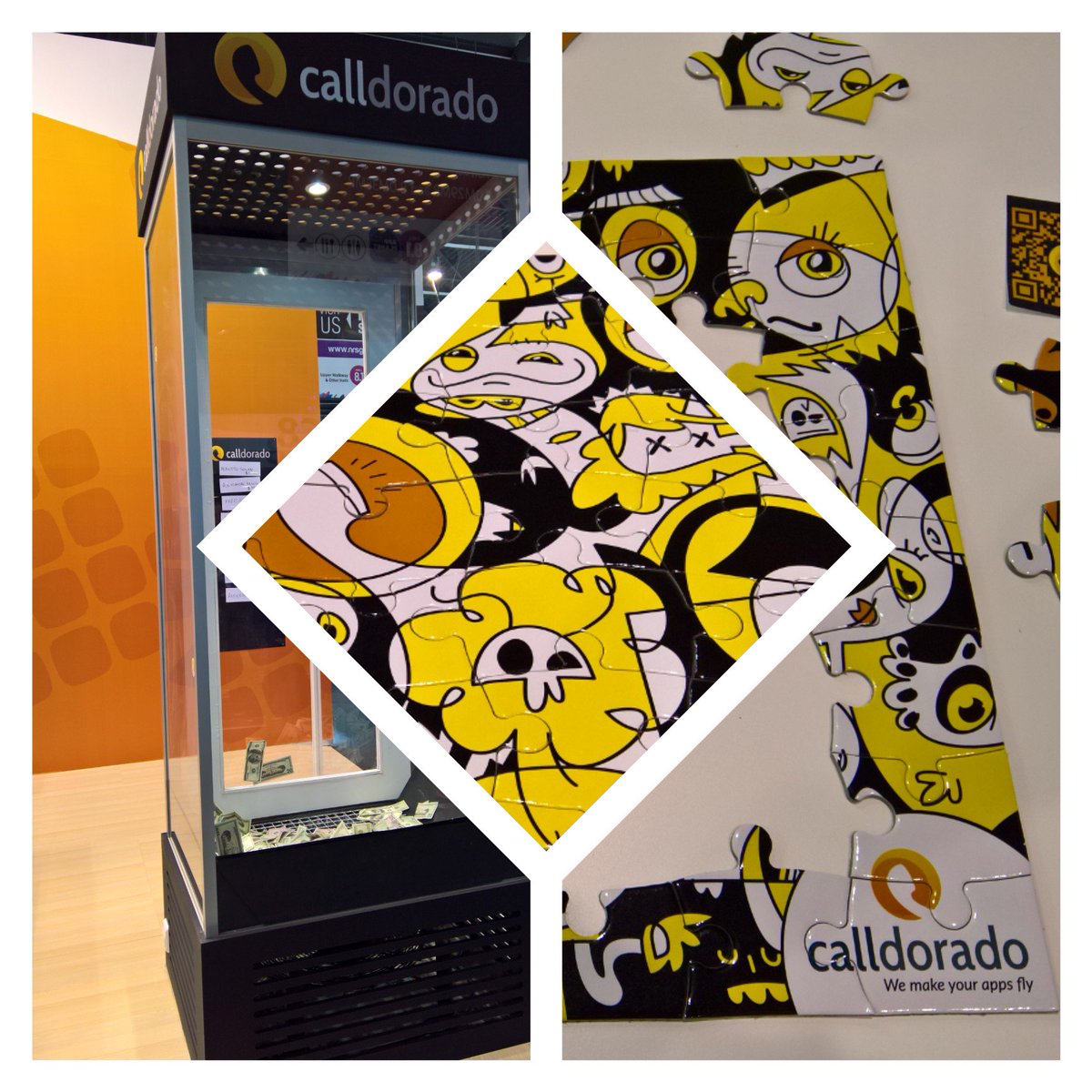 a_bellu's tweet photo. Great fun catching flying money at @Calldorado booth at #MWC18! And the puzzle was just as challenging 😎 Thanks guys! https://t.co/qsoVjdapGG