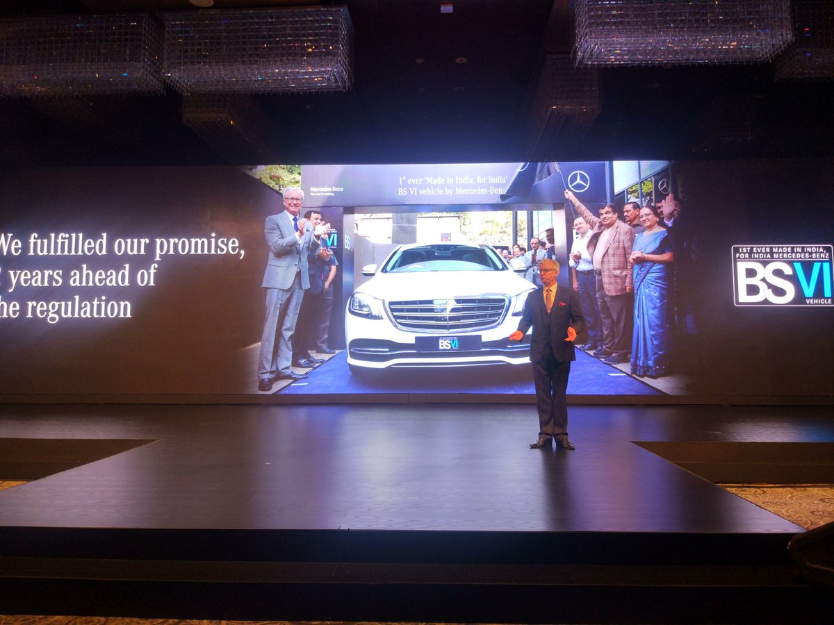 indiacom_auto's tweet photo. @MercedesBenzInd is the first carmaker to launch a #BSVI compliant car in India, 2 years ahead of regulations. #SClass #SClassLaunch #LeadtheWorld #MercedesBenz https://t.co/KhGz2wza7k
