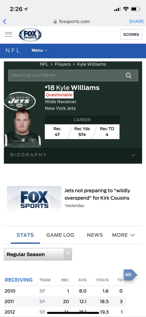 60Bills's tweet photo. @NFL @NFLonFOX @nyjets @buffalobills @nflnetwork @KyleWilliams_10 I think you got the wrong player https://t.co/ie11Z5XQKp