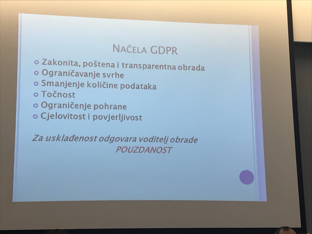 HUP_hr's tweet image. Načela #GDPR