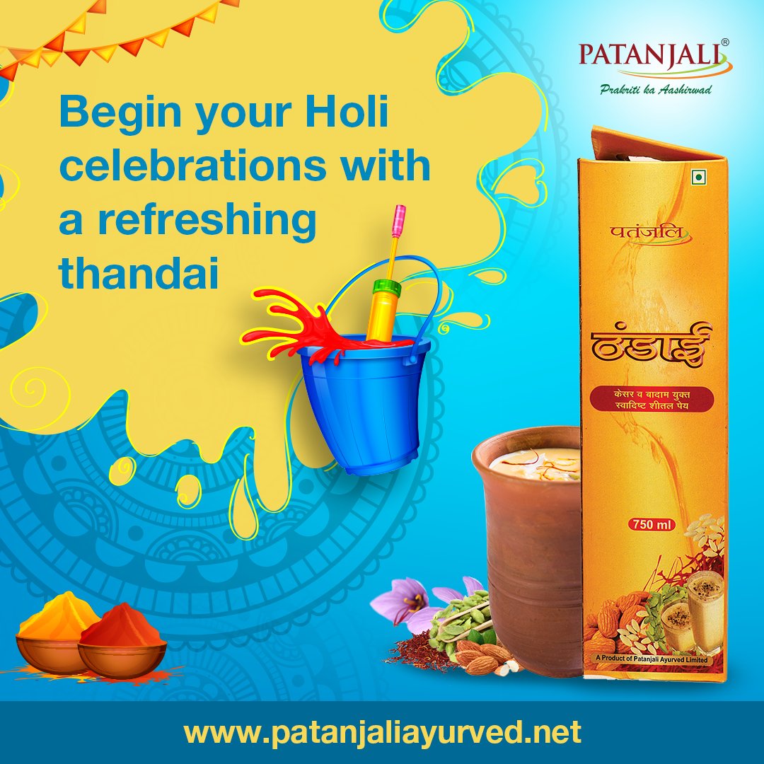 PypAyurved's tweet photo. Amazing Patanjali Thandai Powder with the mix of shudh kesar, almonds and pistachio nuts will take your Holi celebration to another level of happiness.
#Happyholipatanjali #Thandaipowder
#Patanjali https://t.co/NxlMF0urDX