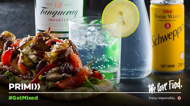 PRIMIworld's tweet photo. Our Flatbreads go down well with a glass of @TanquerayZA and Tonic. #PRIMI Spuntini X T&T. Pair it. Share it. Can’t compare it. #GetMixed
https://t.co/03nHXlnJv3 https://t.co/vIDWAkjZQl