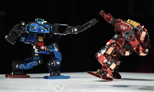 DragonTV🚀䒕雅official on Twitter: "A robot beats the other with a right hook during the 32nd in Tokyo on Feb 25. The ROBO-ONE is a robot fighting competition for bipedal walking