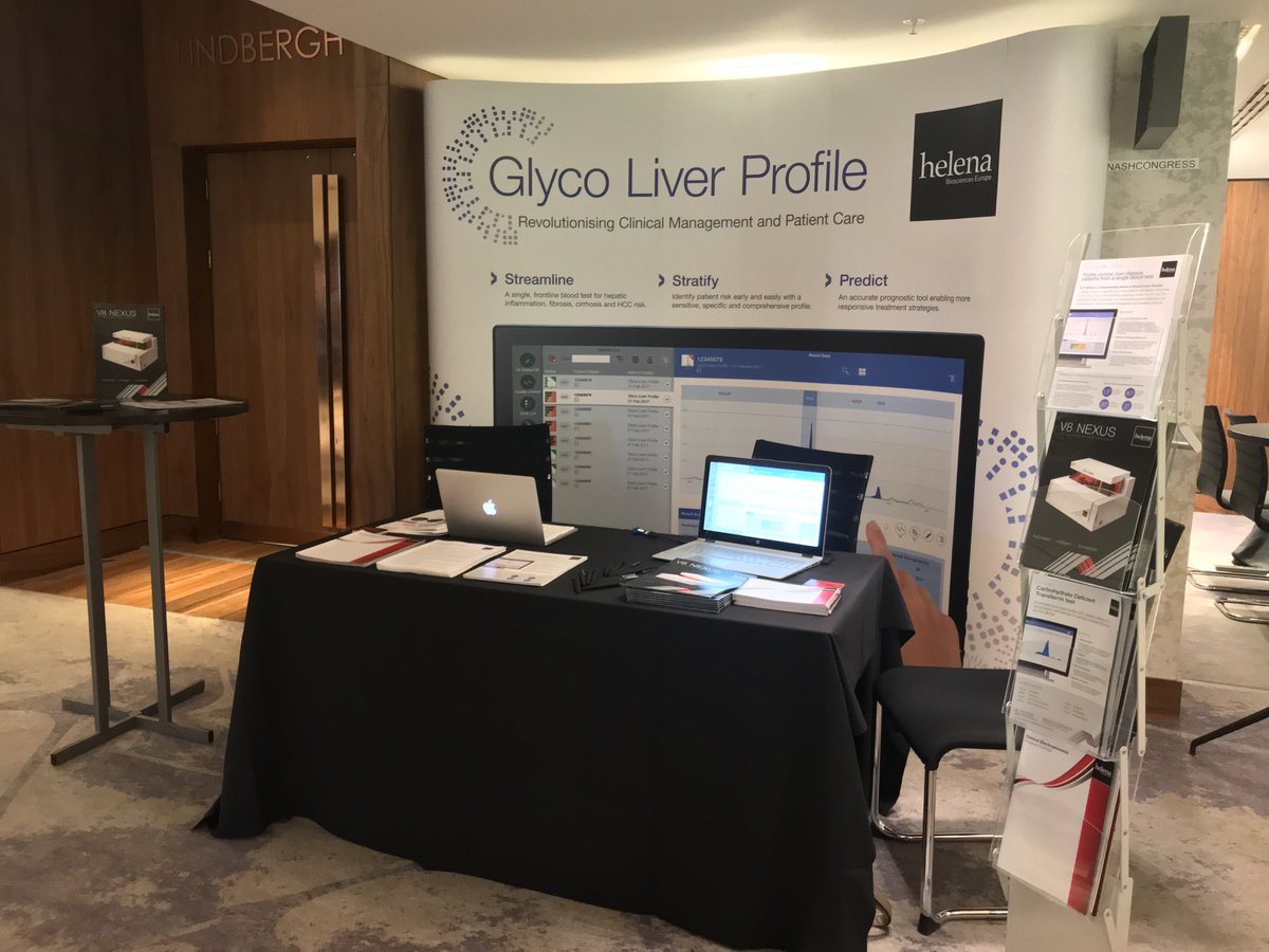 We're exhibiting today at #NASHCongress! Visit us at stand 4 to find out more about the Glyco Liver Profile, our non-invasive novel glycomic-based test for hepatic monitoring. #NASH #NAFLD